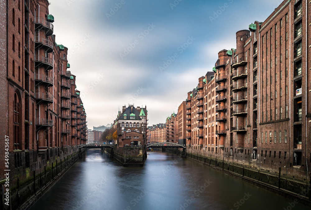 Famous Wasserschloss in the Speicherstadt in Hamburg