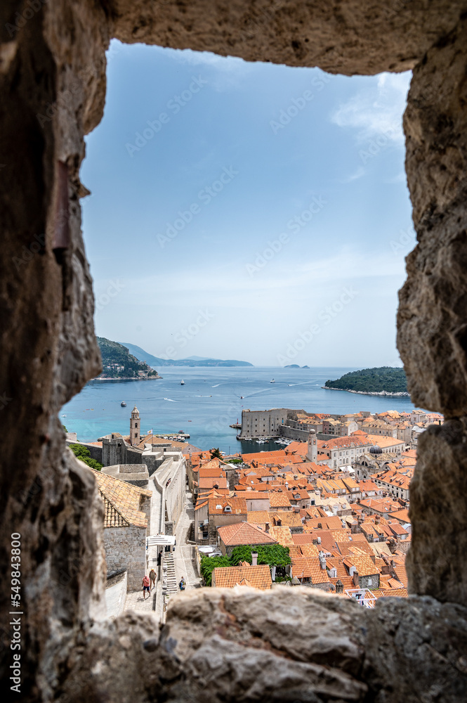 Old town of Dubrovnik seen from Minceta fortification