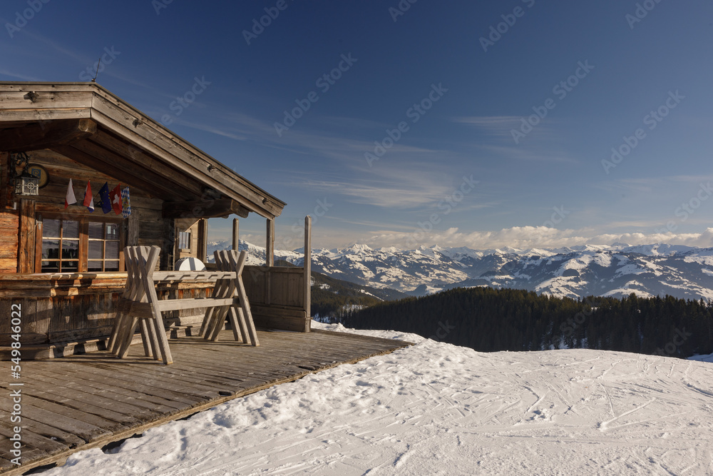 house in the mountains, alps in winter, ski resort house in the mountains, alps in winter, ski resort