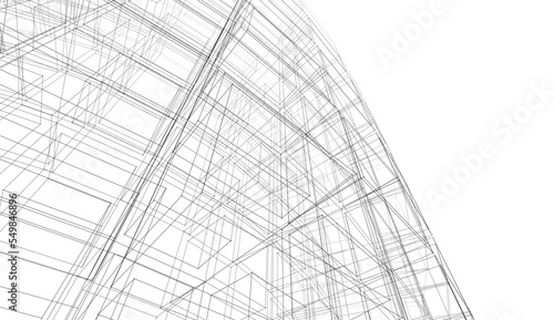 Abstract geometric background 3d illustration