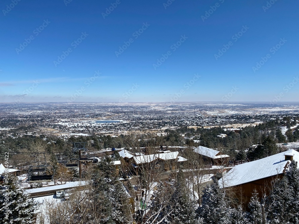 View from the top of Cheyenne Mountain Zoo in Colorado 