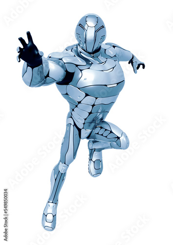 sci fi astronaut cartoon in a white background