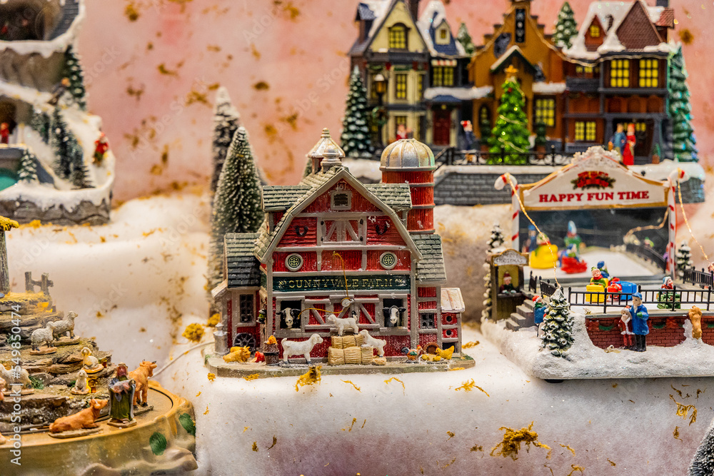 christmas decoration toy santa's winter house