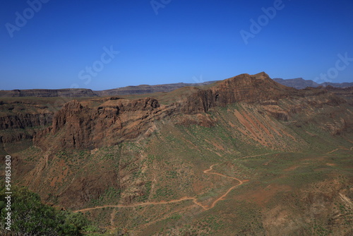 View on a mountain in the Pilancones Natural Park of Gran Canaria