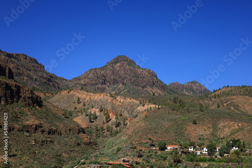 View on a mountain in the Pilancones Natural Park of Gran Canaria