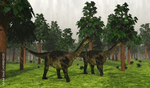 Antarctosaurus in the Rain - Antarctosaurus was a sauropod herbivorous dinosaur that lived in South America during the Cretaceous Period.