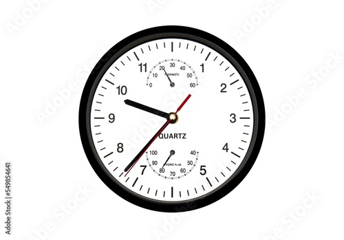 Wall clock isolated on white background