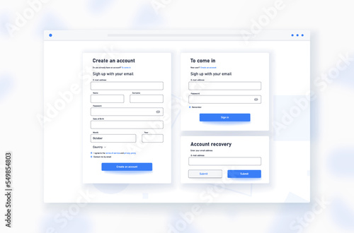 Create account form
