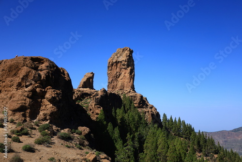 The Roque Nublo is a volcanic rock on the island of Gran Canaria, Canary Islands