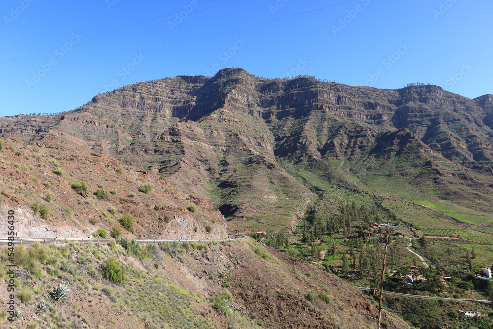 View on a mountain in the Pilancones Natural Park of Gran Canaria