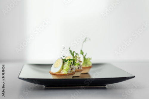 Fotobehang Exquisite appetizers from chef