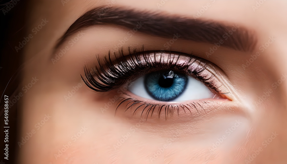 Obraz premium closeup blue eye