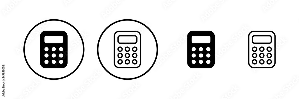 Calculator icon vector illustration. Accounting calculator sign and symbol. Calculator icon vector illustration. Accounting calculator sign and symbol.