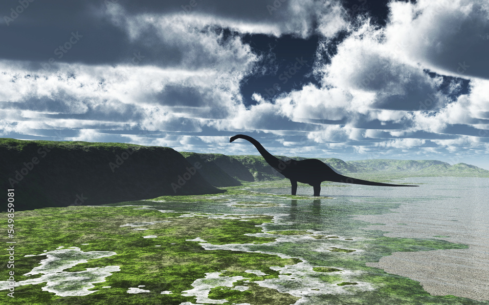 Fototapeta premium 恐竜風景 3DCG