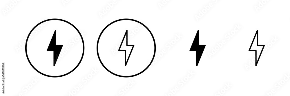 Lightning icon vector illustration. electric sign and symbol. power icon. energy sign Lightning icon vector illustration. electric sign and symbol. power icon. energy sign