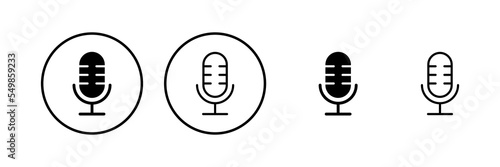 Microphone icon vector illustration. karaoke sign and symbol