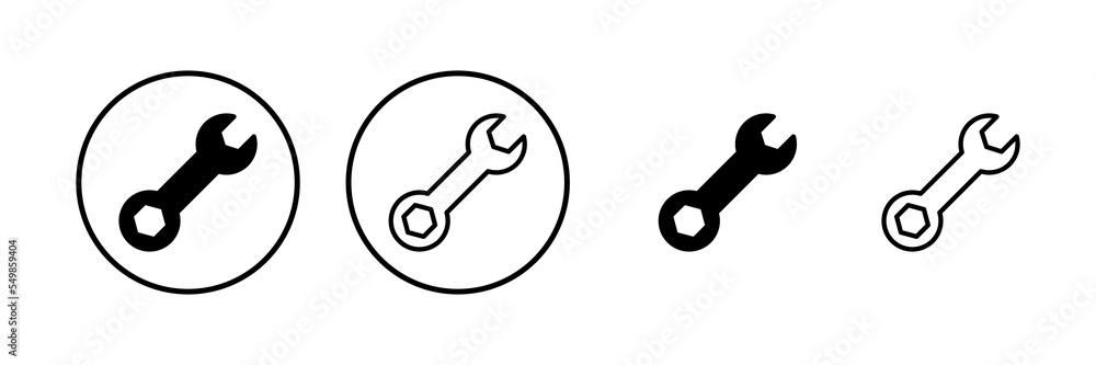Wrench icon vector illustration. repair icon. tools sign and symbol Wrench icon vector illustration. repair icon. tools sign and symbol