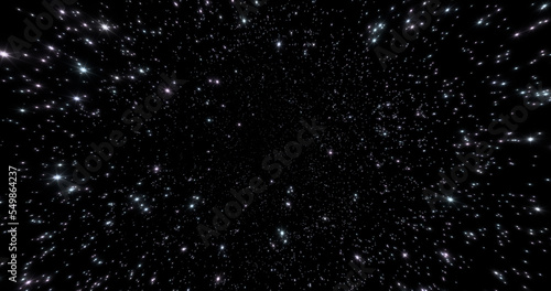 3d rendering. Space background stars.