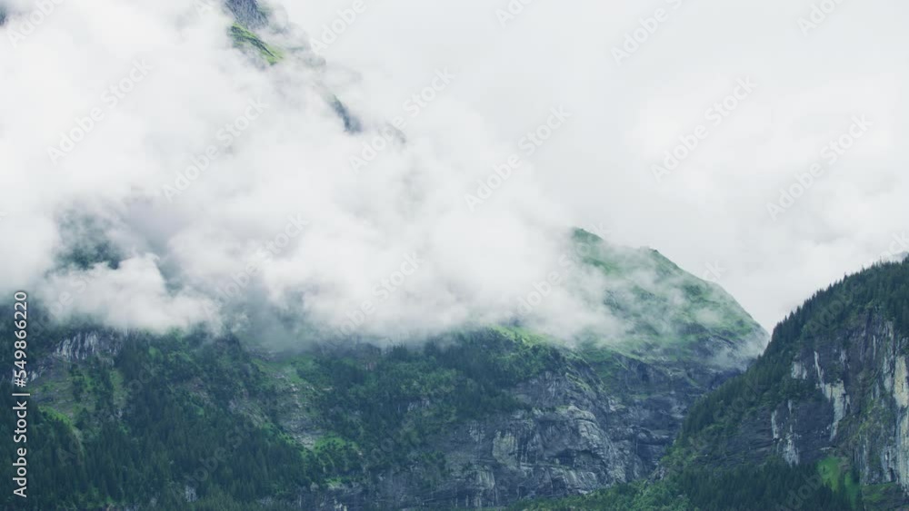 Timelapse of a mountain shrouded in clouds, Switzerland Timelapse of a mountain shrouded in clouds, Switzerland
