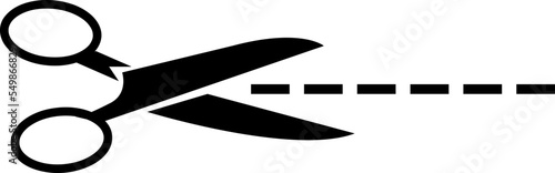 scisor icon vector symbol template on white background..eps photo