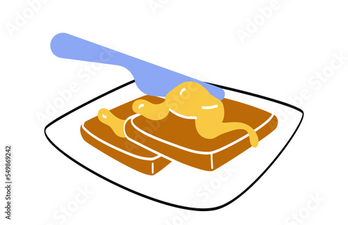 Toasts with peanut butter