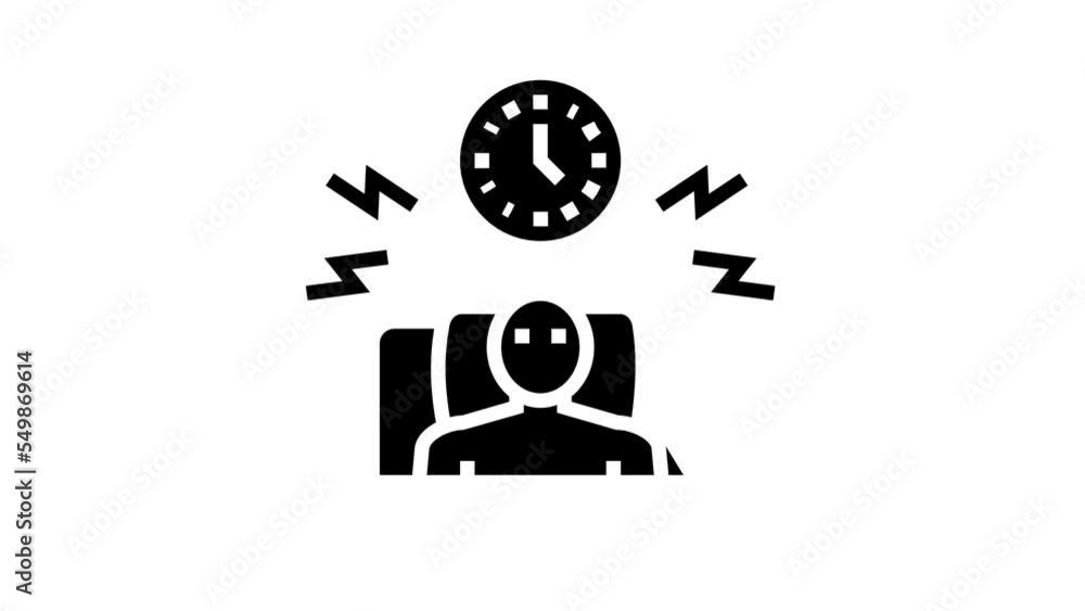 waking up too early glyph icon animation waking up too early glyph icon animation