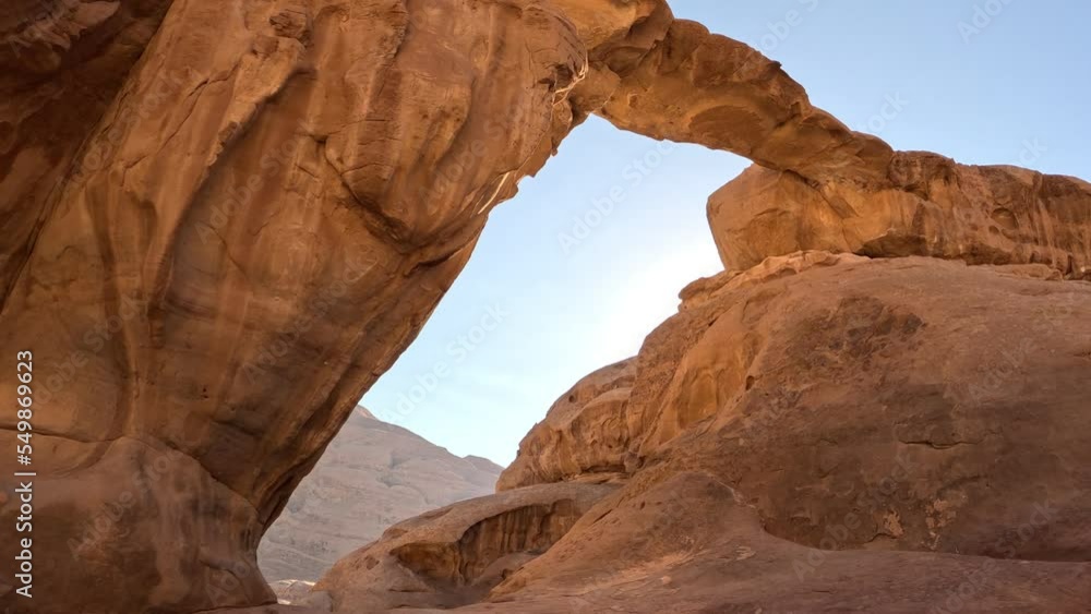 Um Fruth rock bridge in Wadi Rum valley, Jordan Um Fruth rock bridge in Wadi Rum valley, Jordan
