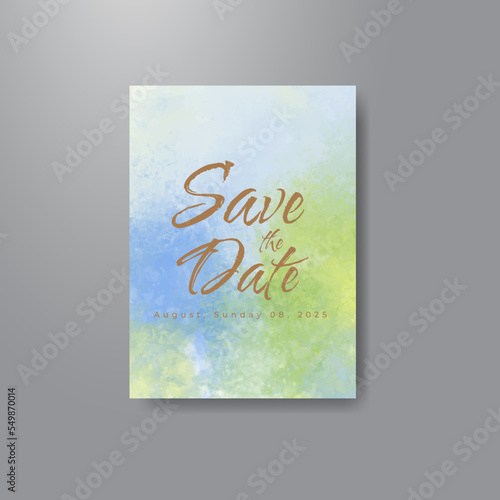 cards with watercolor background. Design for your date  postcard  banner  logo.