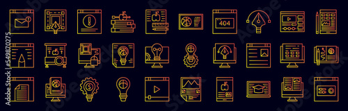 Creativity and learning nolan icons collection vector illustration design