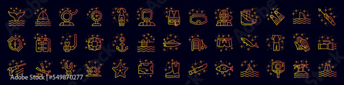 Diving nolan icons collection vector illustration design