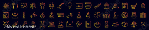Diwali nolan icons collection vector illustration design