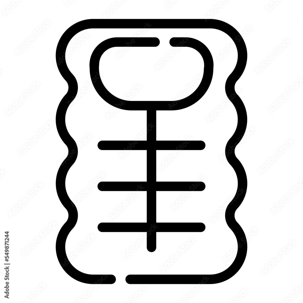 sleeping mat line icon