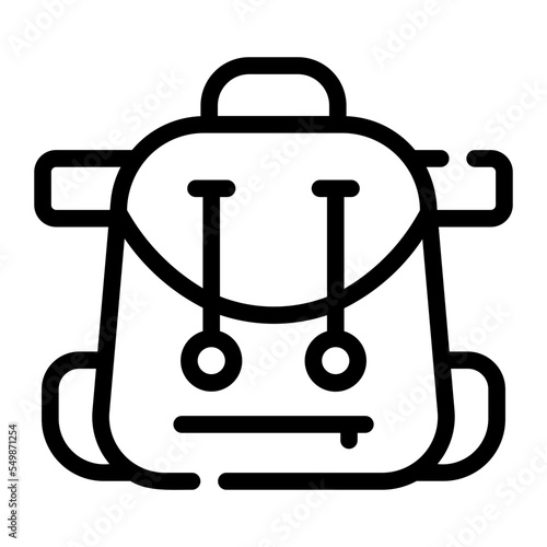 backpack line icon