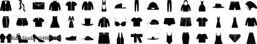 Clothes web icons collection vector illustration design