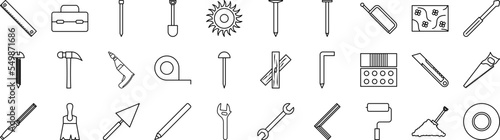 Construction tools icons collection vector illustration design