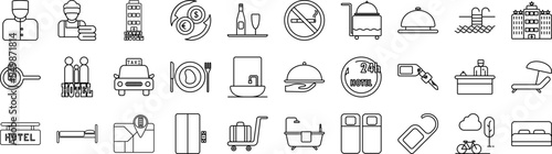 Hotel icons collection vector illustration design