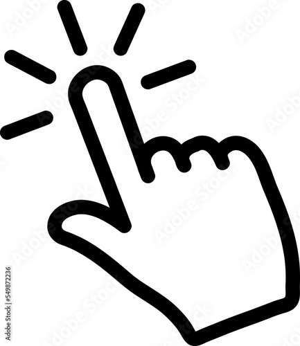 Hand cursor click icon symbol. symbol for web site Computer and mobile vector on white background..eps