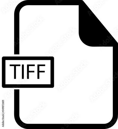 tiff file icon. tiff file symbol vector on white background..eps