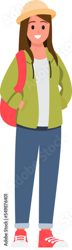 Happy group of teen and Family traveler
.Vector illustration cartoon character.