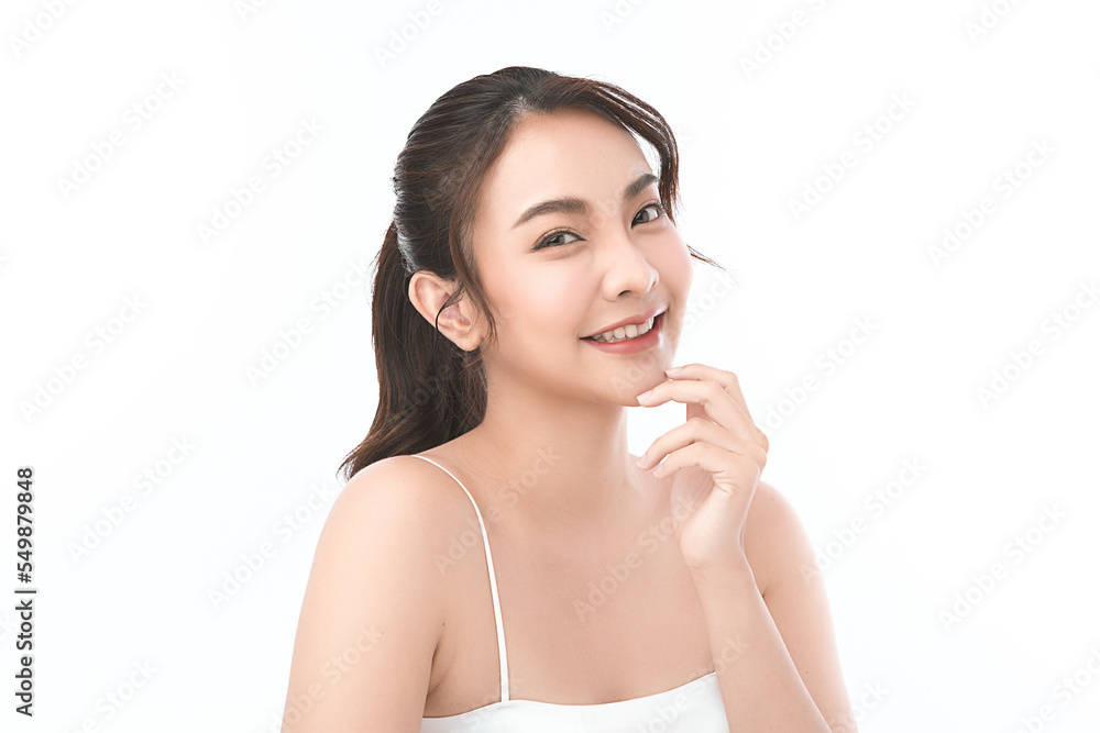 Beautiful young asian woman with clean fresh skin on white background, Face care, Facial treatment, Cosmetology, beauty and spa, Asian women portrait. Beautiful young asian woman with clean fresh skin on white background, Face care, Facial treatment, Cosmetology, beauty and spa, Asian women portrait.