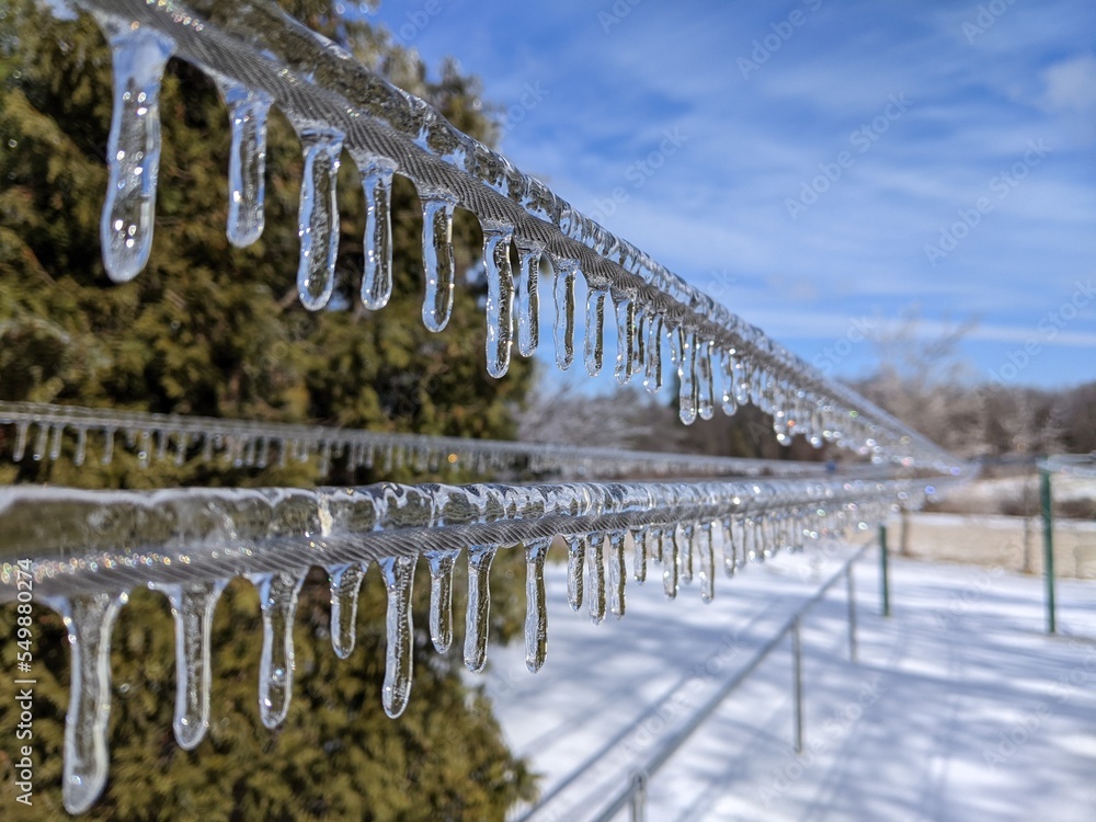 icicles on a cable