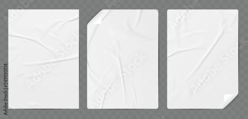 Vector White Stickers Brochure banners poster template design, flyer, leaflets decoration for printing, A4 size