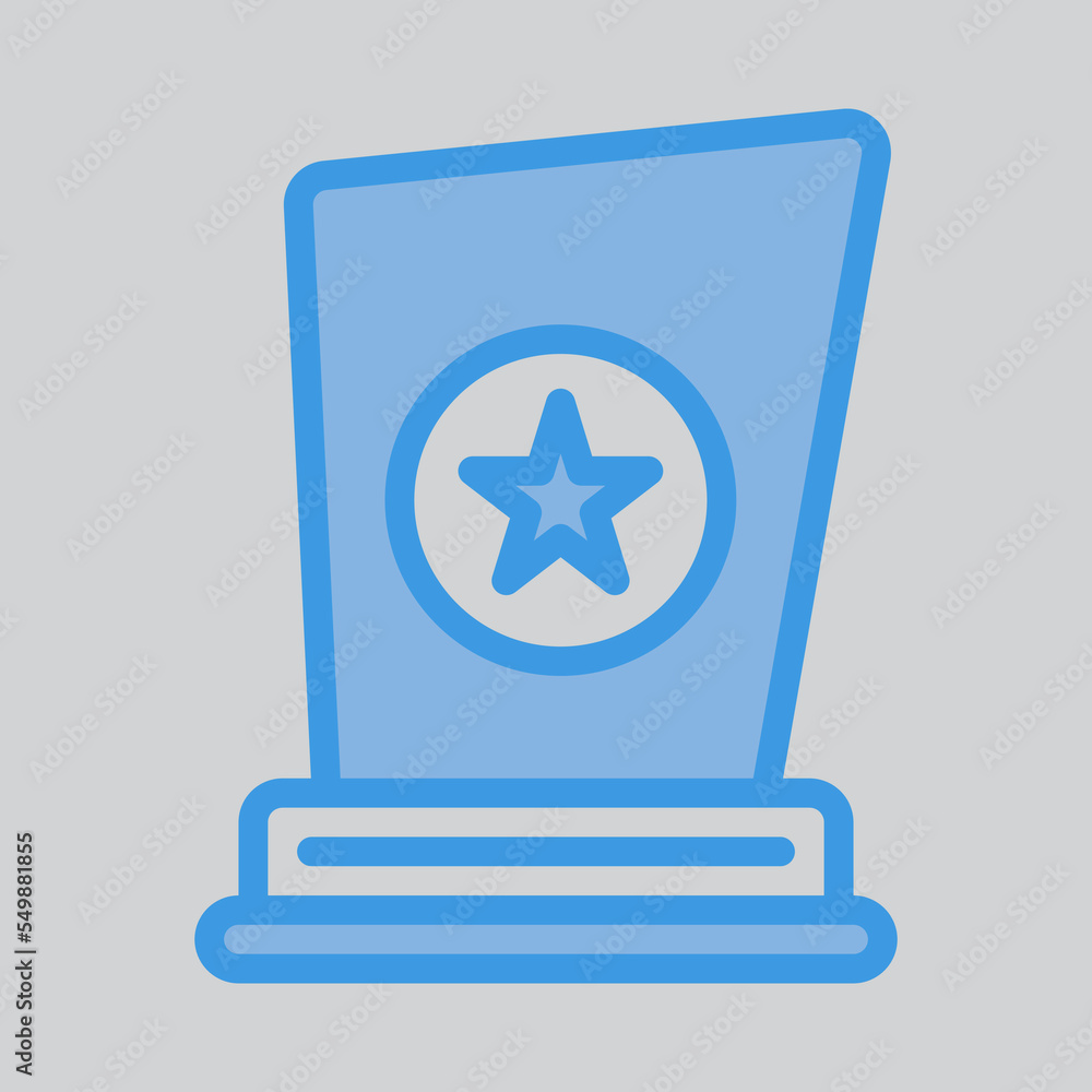 Trophy icon in blue style, use for website mobile app presentation Trophy icon in blue style, use for website mobile app presentation
