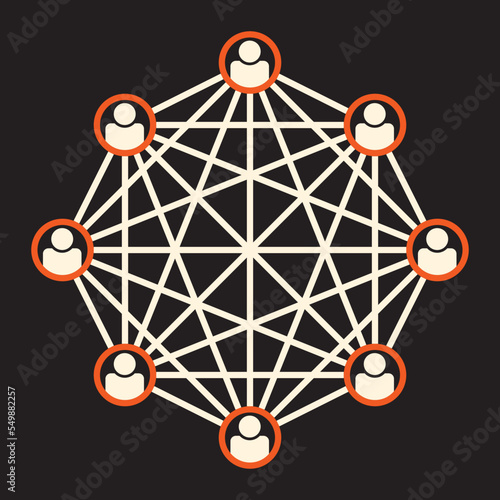 a group network topology with direct links