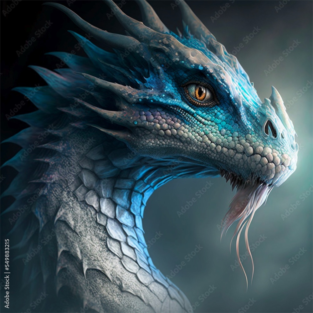 blue dragon, generated image Stock Illustration | Adobe Stock