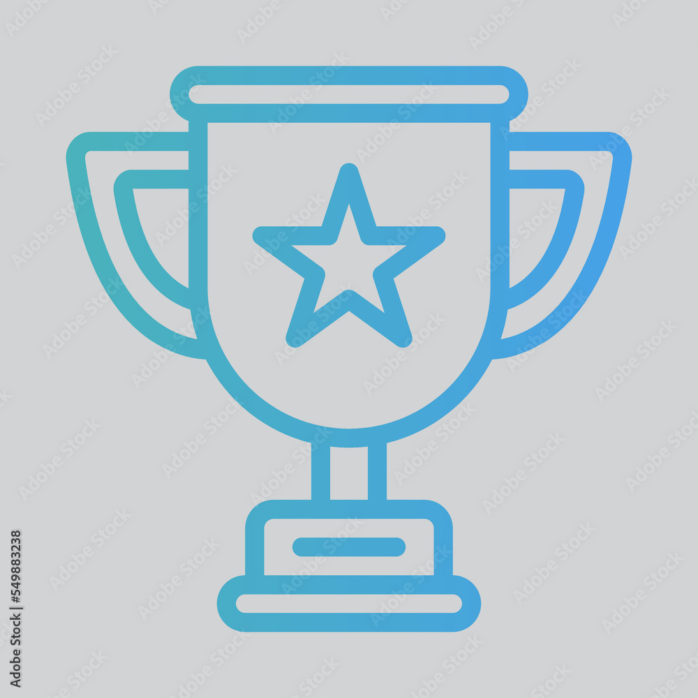 Trophy icon in gradient style, use for website mobile app presentation Trophy icon in gradient style, use for website mobile app presentation