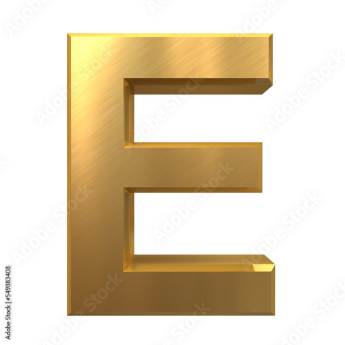 Golden alphabet,  E gold typo