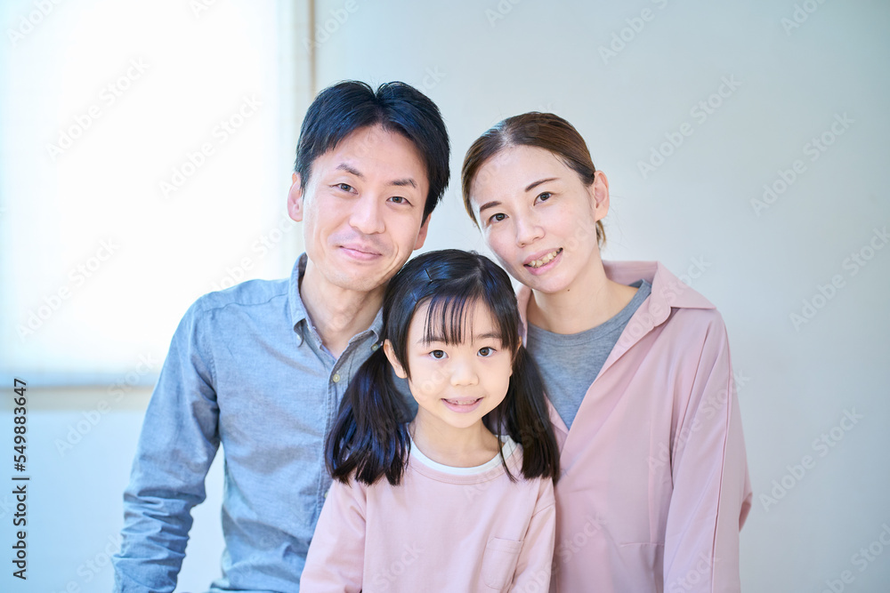親子3人の記念写真 親子3人の記念写真