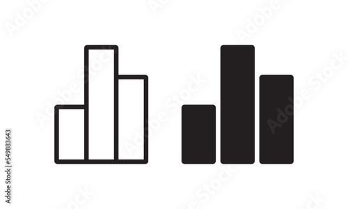Market chart icon vector in clipart concept