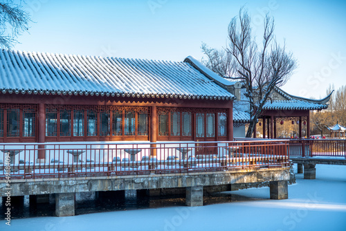 The  Chinese classical architecture after snow © 孝通 葛